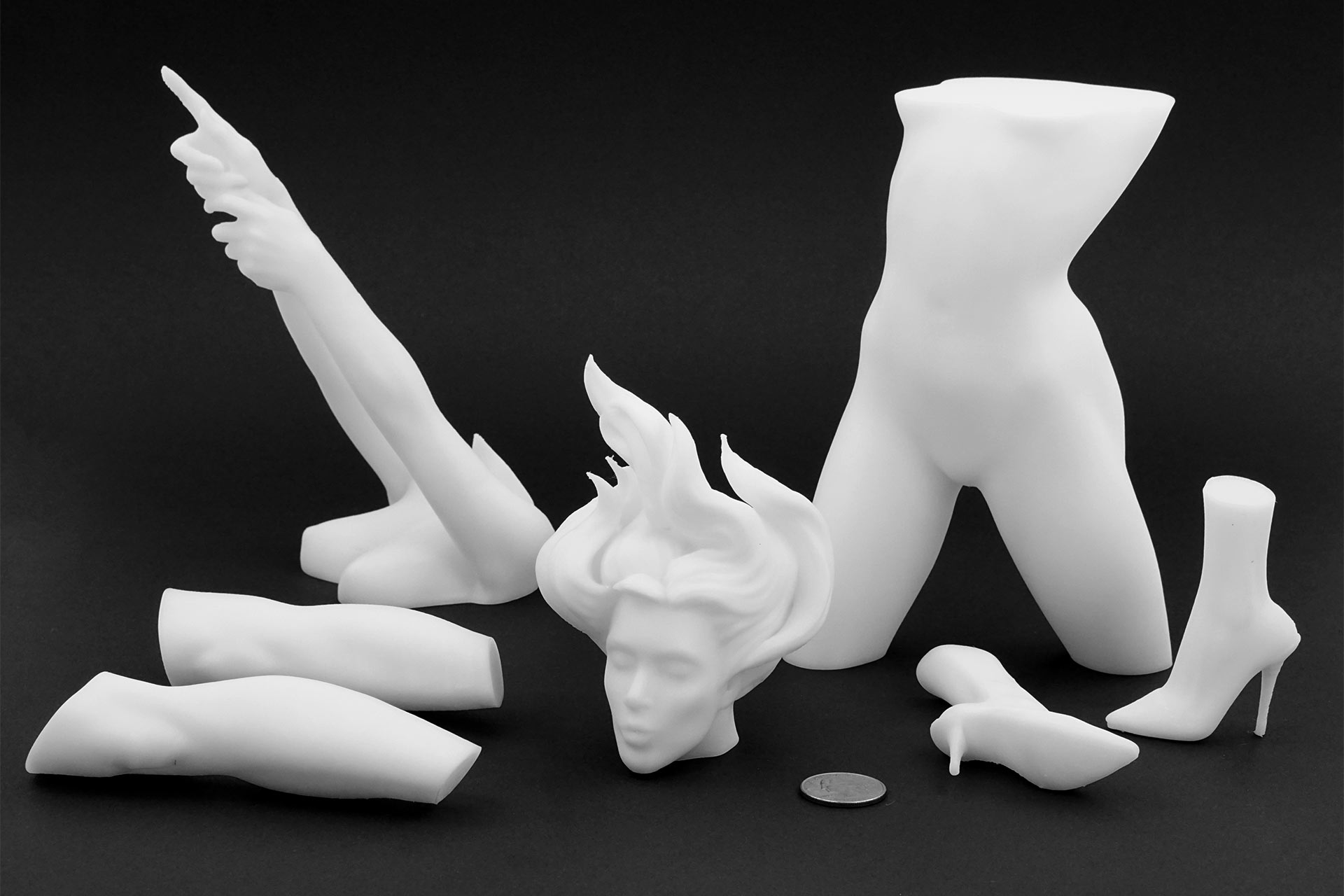 A 3D printed female figure